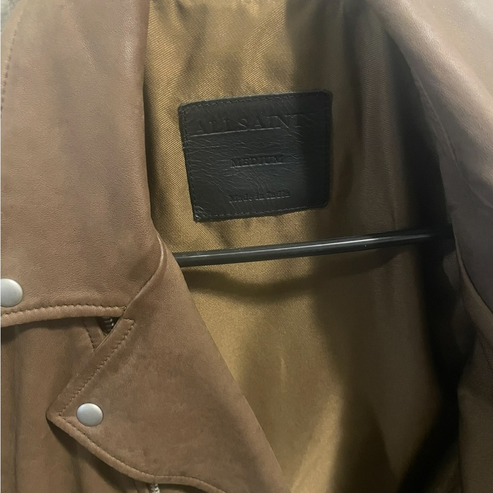 All Saints Brown Leather Jacket